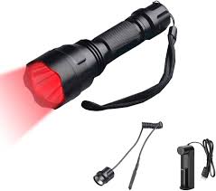 Extremt Ljus Röd Ficklampa för Jakt - WESLITE 1200 Lumen