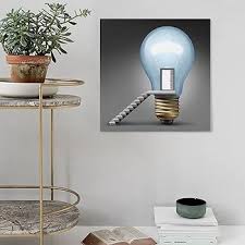 Glödlampa Canvastryck för Sovrumsinredning