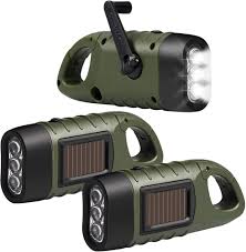 MAOZHBO 3-pack Soldriven Bärbar LED-ficklampa