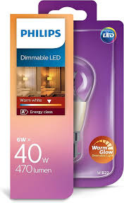 Philips Dimbar LED-glödlampa B22