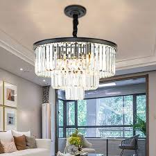 Modern Kristallkrona med 6 Lampor - Lyxig LED Taklampa