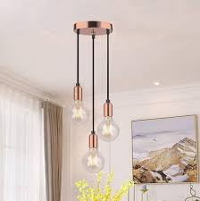 Taklampa med 3 E27 Hänglampor