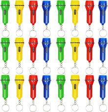 24 Mini Ficklampor Nyckelringar för Barn och Vuxna