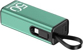 Bärbar 5000mAh Powerbank med Ficklampa