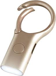 Lexon NOMADAY LIGHT - Guldkarbinhake med Mini LED Ficklampa