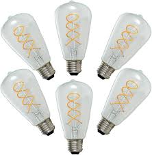 Retro LED Glödlampa ST64 4W Klart Glas E27